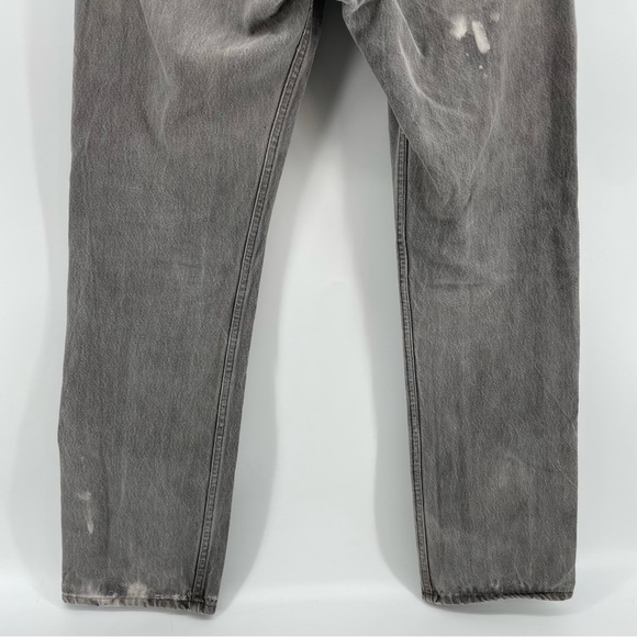 Levi’s Men’s Straight Fit Jeans Gray Distressed Splatter 100% Cotton 32x32 - Picture 7 of 10